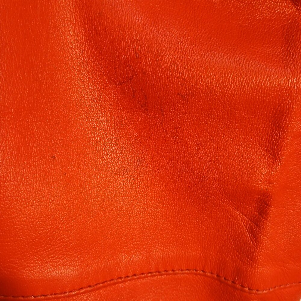 Fiorucci 1980 Vintage Red Leather Fringe Safety Jeans * Edgy Western  * Sz 28 - Picture 10 of 14